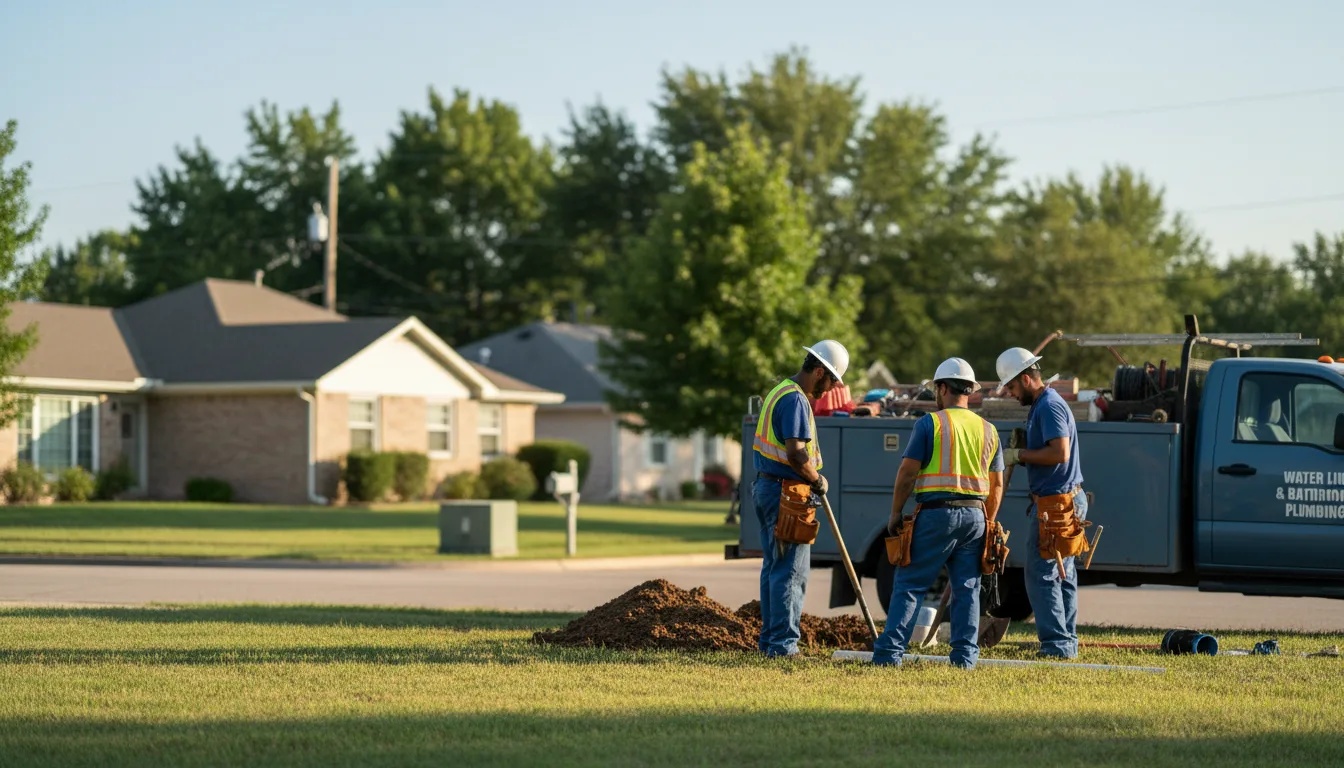 Residential water line and bathroom plumbing service in East Berlin, PA